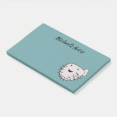 Cute Kawaii Puffer Fish Post-it® Notes (Schuin)