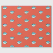 Cute Kawaii Puffer Fish - Sushi Lovers Gift Cadeaupapier (Vlak)