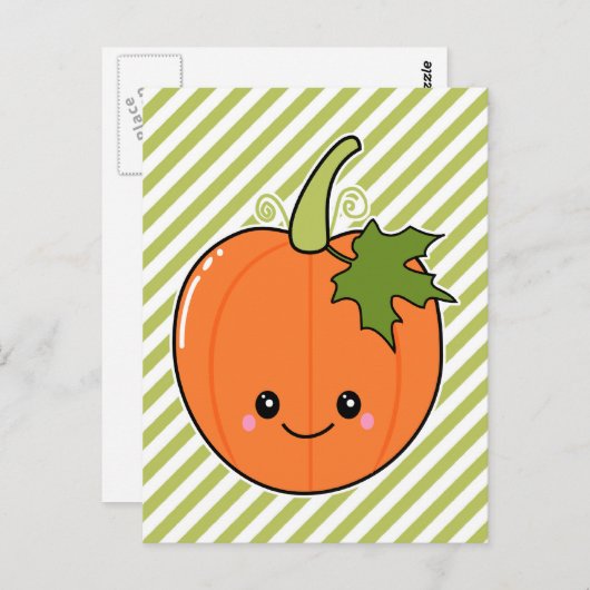 Cute Kawaii Pumpkin Briefkaart (Voorkant / Achterkant)