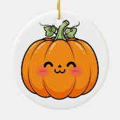 Cute Kawaii Pumpkin Face - Thanksgiving Keramisch Ornament (Achterkant)