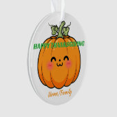 Cute Kawaii Pumpkin Face - Thanksgiving Ornament (voorkant)