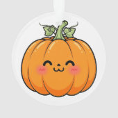 Cute Kawaii Pumpkin Face - Thanksgiving Ornament (achterkant)