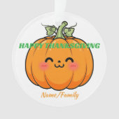 Cute Kawaii Pumpkin Face - Thanksgiving Ornament (voorkant)