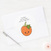 Cute Kawaii Pumpkin Ronde Sticker (Envelop)