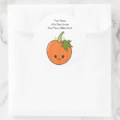 Cute Kawaii Pumpkin Ronde Sticker (Tas)