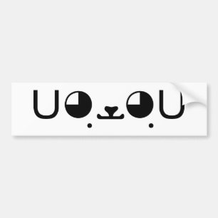 Cute Kawaii Puppy Dog Japans Kaomoji Emoticon Bumpersticker