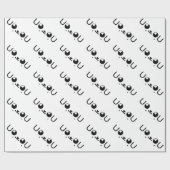 Cute Kawaii Puppy Dog Japans Kaomoji Emoticon Cadeaupapier (Vlak)