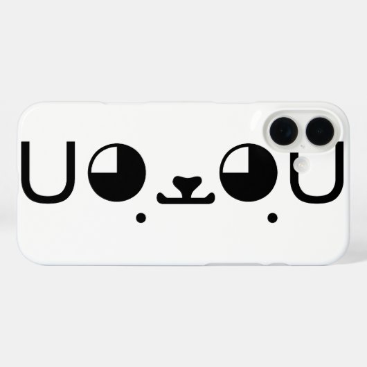 Cute Kawaii Puppy Dog Japans Kaomoji Emoticon Case-Mate iPhone Case (Achterkant (horizontaal))