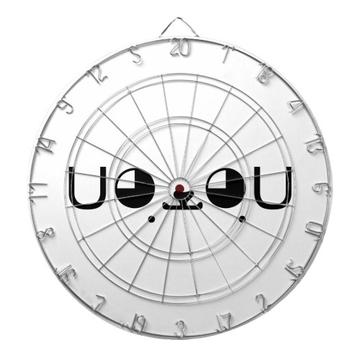 Cute Kawaii Puppy Dog Japans Kaomoji Emoticon Dartbord (Voorkant)