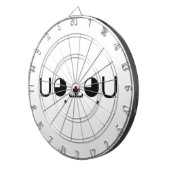 Cute Kawaii Puppy Dog Japans Kaomoji Emoticon Dartbord (Voorkant Rechts)