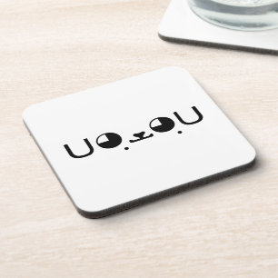 Cute Kawaii Puppy Dog Japans Kaomoji Emoticon Drankjes Onderzetter