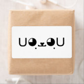 Cute Kawaii Puppy Dog Japans Kaomoji Emoticon Etiket (Insitu)