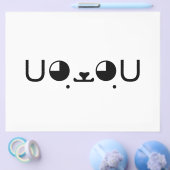 Cute Kawaii Puppy Dog Japans Kaomoji Emoticon Flyer (Enkel)