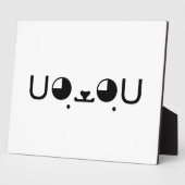 Cute Kawaii Puppy Dog Japans Kaomoji Emoticon Fotoplaat (Zijkant)