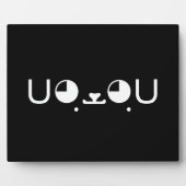 Cute Kawaii Puppy Dog Japans Kaomoji Emoticon Fotoplaat (Voorkant)