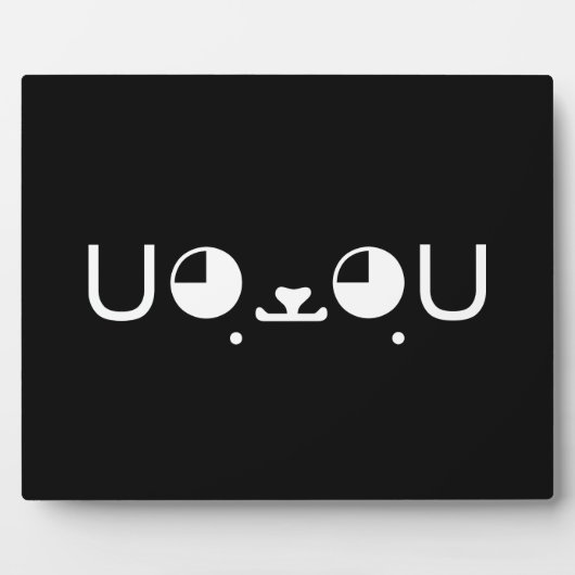 Cute Kawaii Puppy Dog Japans Kaomoji Emoticon Fotoplaat (Voorkant)