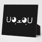 Cute Kawaii Puppy Dog Japans Kaomoji Emoticon Fotoplaat (Zijkant)