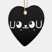 Cute Kawaii Puppy Dog Japans Kaomoji Emoticon Keramisch Ornament (Links)