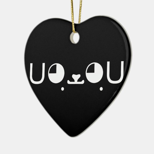 Cute Kawaii Puppy Dog Japans Kaomoji Emoticon Keramisch Ornament (Links)