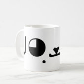 Cute Kawaii Puppy Dog Japans Kaomoji Emoticon Koffiemok (Voorkant links)