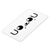 Cute Kawaii Puppy Dog Japans Kaomoji Emoticon Magneet (Linkerzijde)