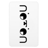 Cute Kawaii Puppy Dog Japans Kaomoji Emoticon Magneet (Verticaal)