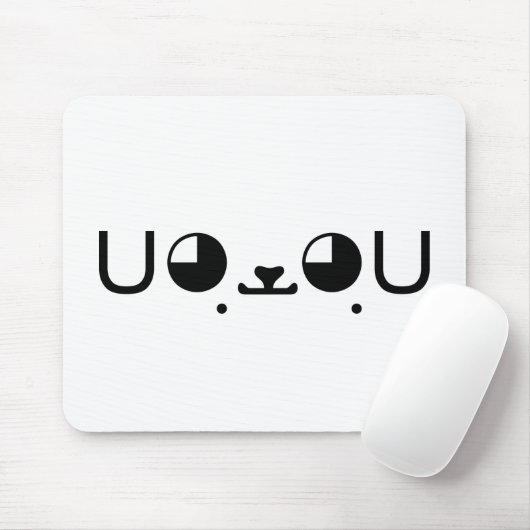 Cute Kawaii Puppy Dog Japans Kaomoji Emoticon Muismat (Met muis)