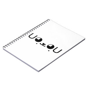 Cute Kawaii Puppy Dog Japans Kaomoji Emoticon Notitieboek