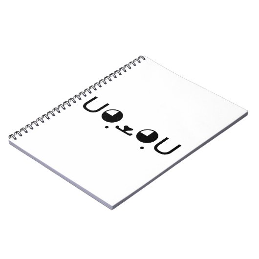 Cute Kawaii Puppy Dog Japans Kaomoji Emoticon Notitieboek (Linkerzijde)