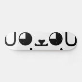 Cute Kawaii Puppy Dog Japans Kaomoji Emoticon Persoonlijk Skateboard (Horizontaal)