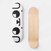 Cute Kawaii Puppy Dog Japans Kaomoji Emoticon Persoonlijk Skateboard (Voorkant)
