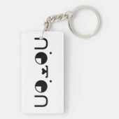 Cute Kawaii Puppy Dog Japans Kaomoji Emoticon Sleutelhanger (achterkant)