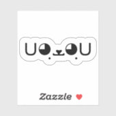 Cute Kawaii Puppy Dog Japans Kaomoji Emoticon St Sticker (Vel)