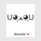 Cute Kawaii Puppy Dog Japans Kaomoji Emoticon Sticker (Vel)