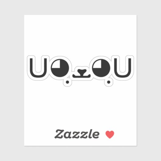 Cute Kawaii Puppy Dog Japans Kaomoji Emoticon Sticker (Vel)