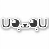 Cute Kawaii Puppy Dog Japans Kaomoji Emoticon Sticker (Voorkant)
