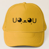 Cute Kawaii Puppy Dog Japans Kaomoji Emoticon Trucker Pet (Voorkant)