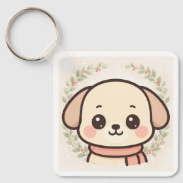 Cute Kawaii Puppy Face Keychain