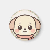 Cute Kawaii Puppy Face Magnet  (Voorkant)