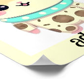 Cute Kawaii Purrfectly Schattig Cat Poster (Hoek)