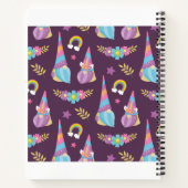 Cute Kawaii Rainbow Gnomes Pattern Personalized Notitieboek (Achterkant)