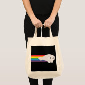 Cute Kawaii Rainbow Rocket Seal Grocery Tas (Voorkant (product))
