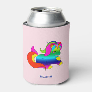 Cute Kawaii Rainbow Unicorn Cartoon Style Blikjeskoeler
