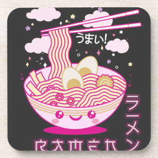 Cute Kawaii Ramen Anime Noodles Ramen Girls, Tiene Bier Onderzetter