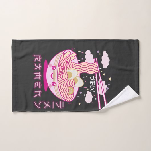 Cute Kawaii Ramen Anime Noodles Ramen Girls, Tiene Handdoek (Handdoek)