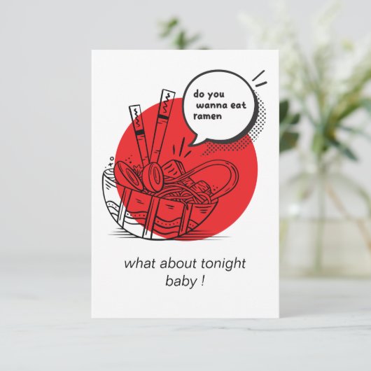 Cute Kawaii Ramen - Funny Japanese Food  Bedankkaart (Staand voorkant)