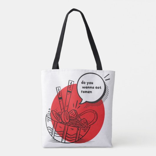 Cute Kawaii Ramen - Funny Japanese Food  Tote Bag (Achterkant)