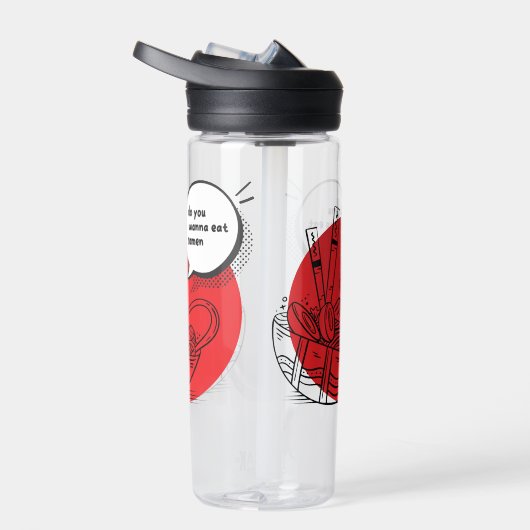 Cute Kawaii Ramen - Funny Japanese Food  Waterfles (Rechts)