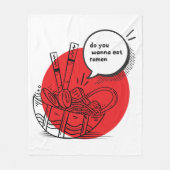 Cute Kawaii Ramen - Grappig Japans eten Fleece Deken (Voorkant)