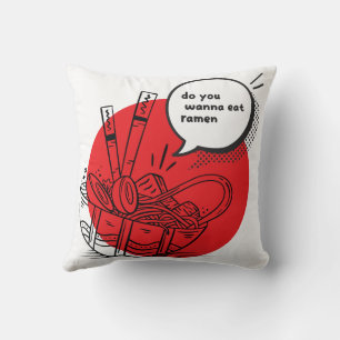 Cute Kawaii Ramen - Grappig Japans eten Kussen